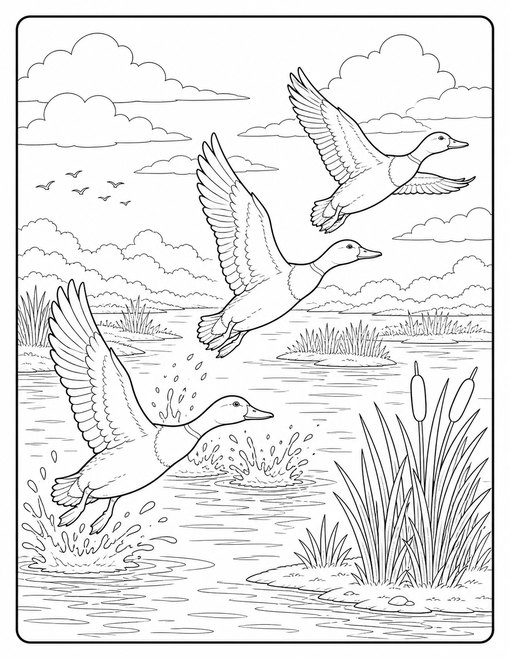Ducks River Flight