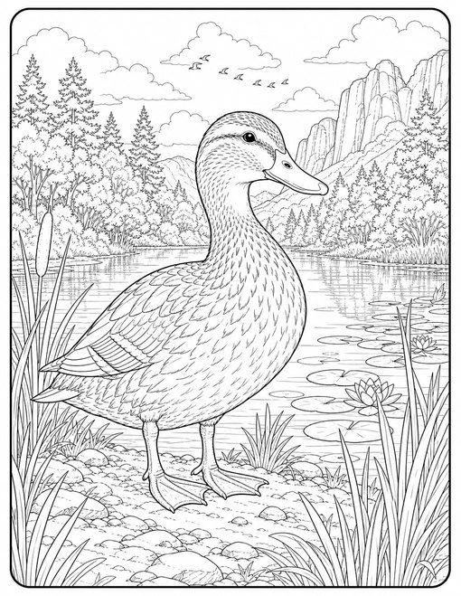 Duck Wetland Portrait