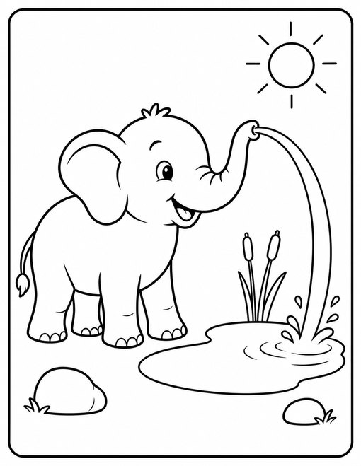 Elephant Water Splash