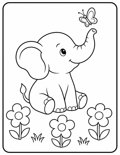 Elephant Butterfly Friend