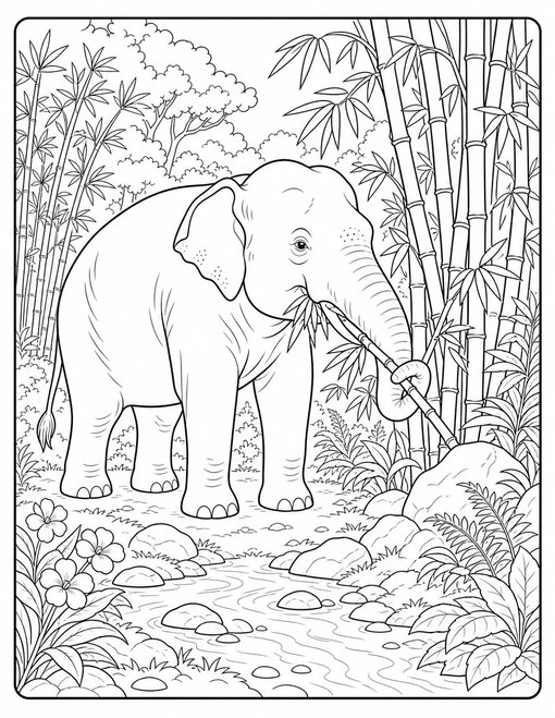 Asian Elephant Bamboo