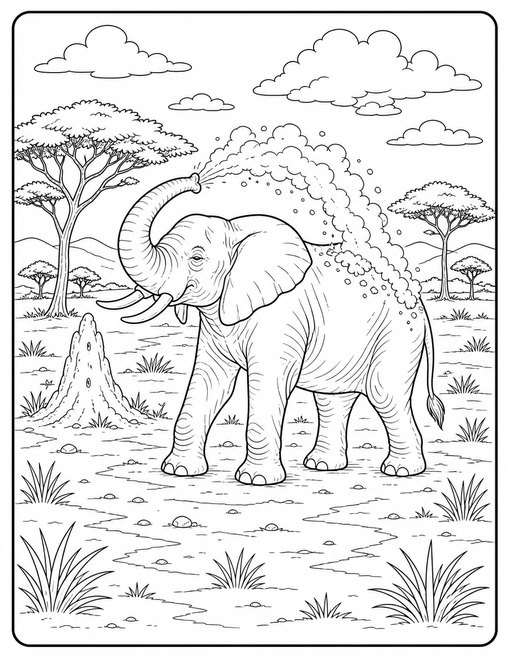 Elephant Dust Bath