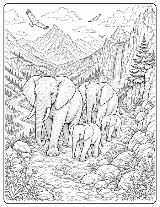 Elephant Family Mountain Pass