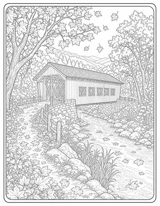 Covered Bridge Landscape