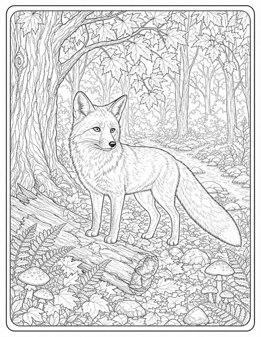 Fox In Autumn Forest