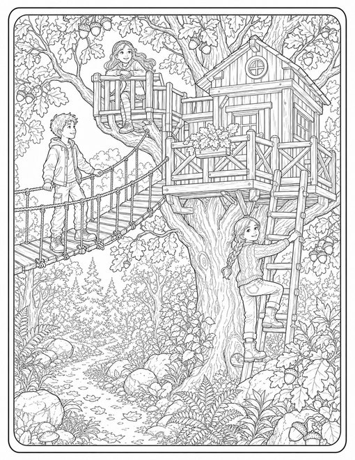 Autumn Treehouse Adventure