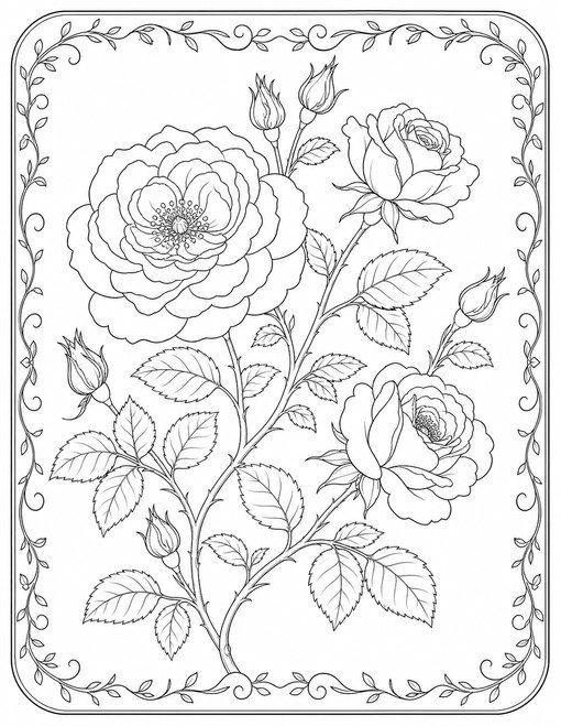 Botanical Rose Study