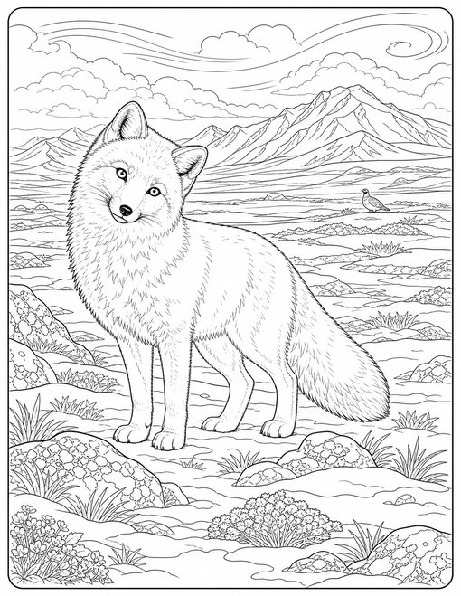Arctic Fox Tundra Hunt