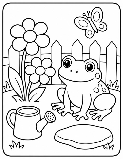 Frog Flower Garden