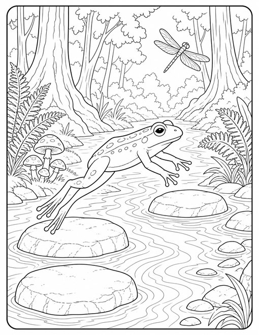 Frog Stream Stones