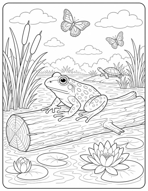 Frog Log Sunbath
