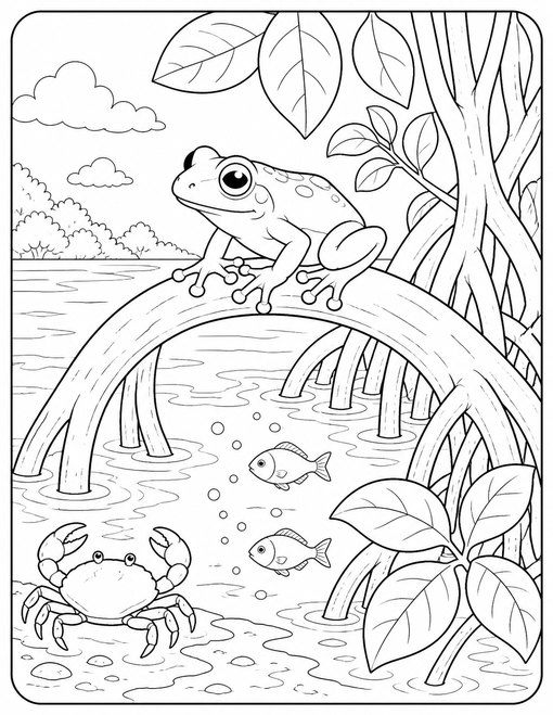 Frog Mangrove Roots