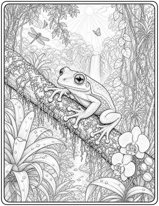 Detailed Rainforest Frog