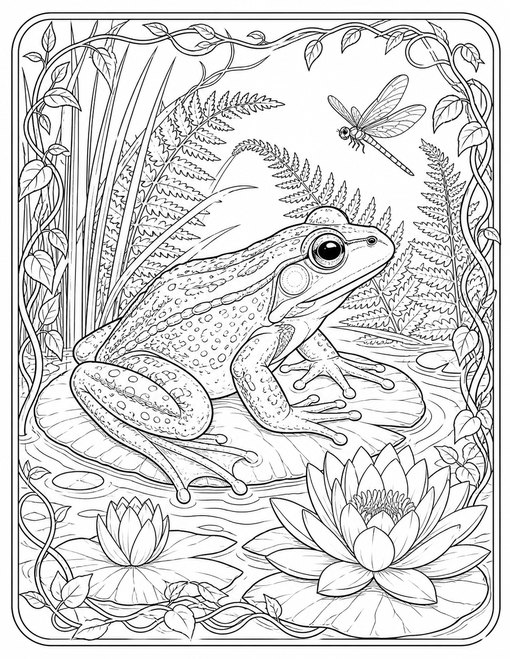 Frog Botanical Study