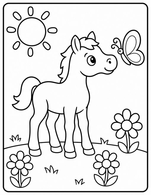 Foal Butterfly Friend