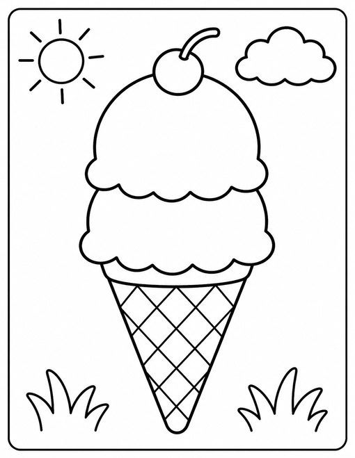 Ice Cream 001 Double Scoop Cone