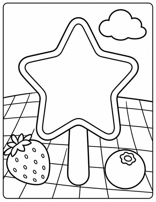 Ice Cream 002 Star Popsicle