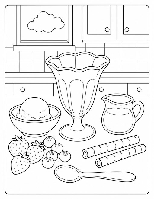 Ice Cream 010 Kitchen Sundae Making
