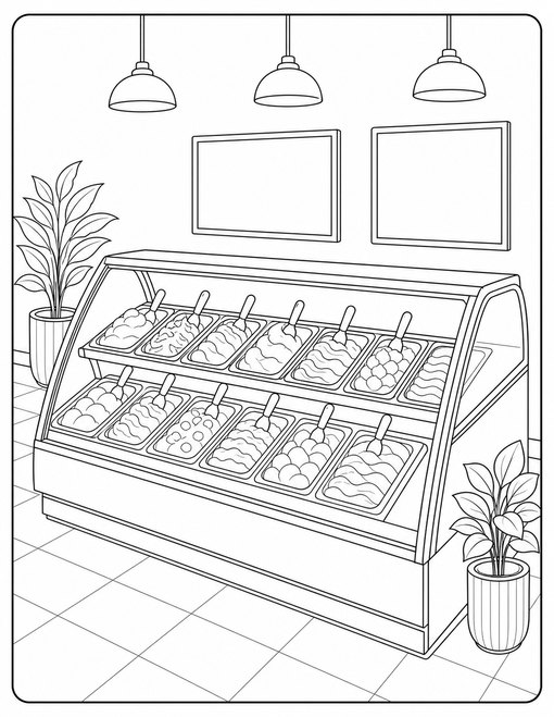 Ice Cream 018 Gelato Display Case