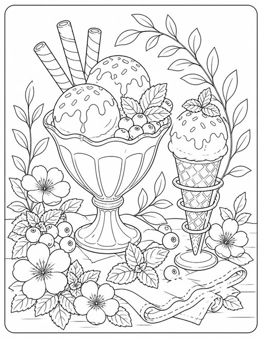 Ice Cream 022 Ornate Ice Cream Still Life