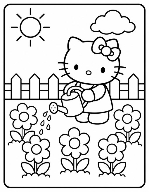 Watering Flowers
