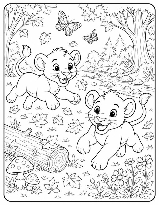 Cubs Leaf Play