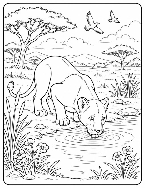 Lioness Waterhole