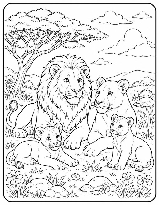 Lion Family Rest
