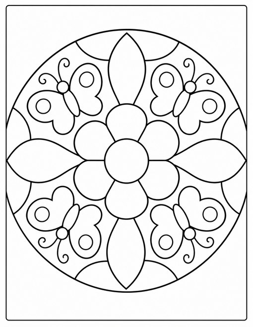 Simple Flower Butterfly