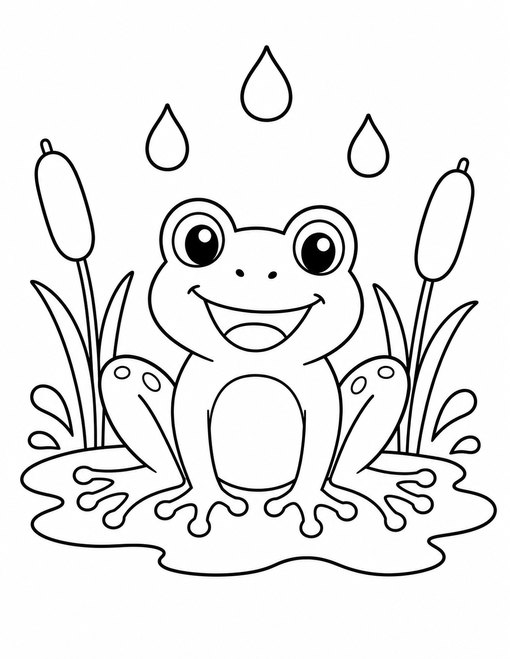 Frog In Puddle