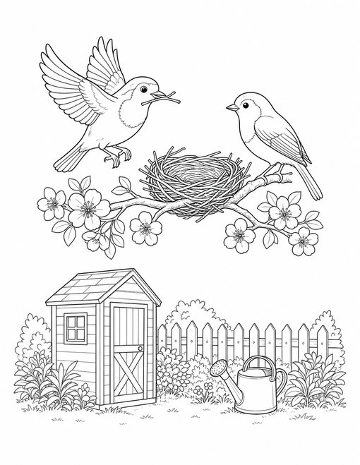 Robin Builds Nest