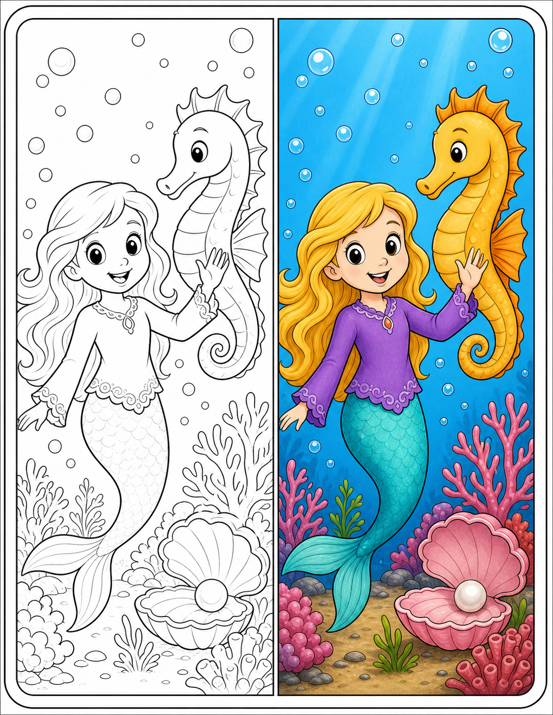 Mermaid Coloring Pages