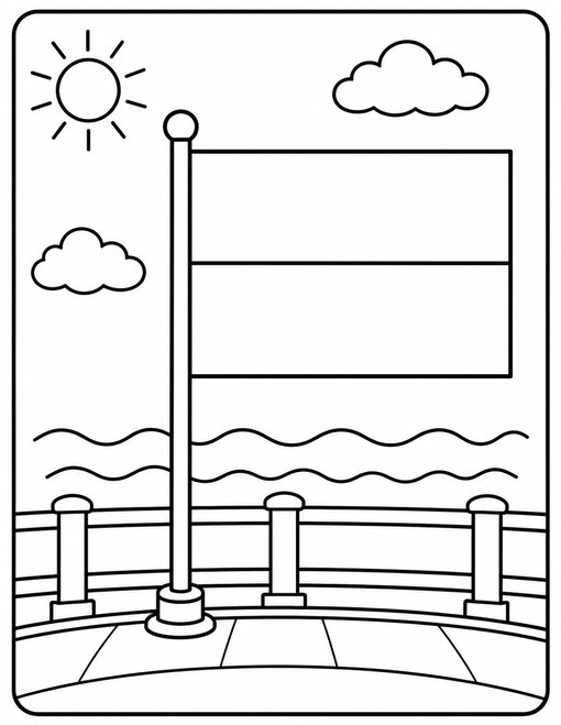 Monaco Flag 001 Coastal Flagpole