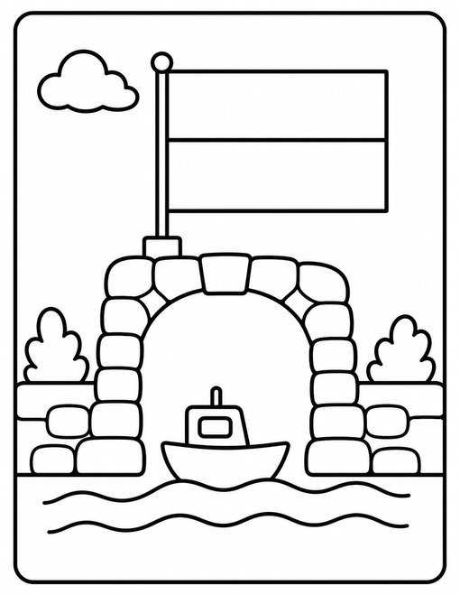 Monaco Flag 006 Harbor Gate Flag