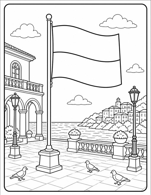 Monaco Flag 009 Civic Square