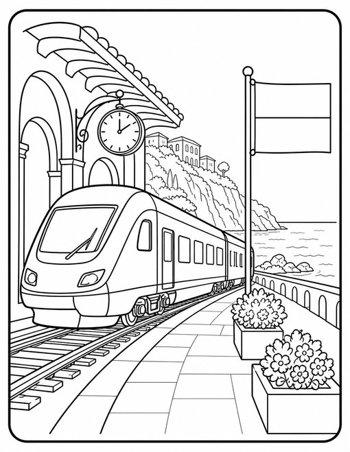 Monaco Flag 012 Coastal Train