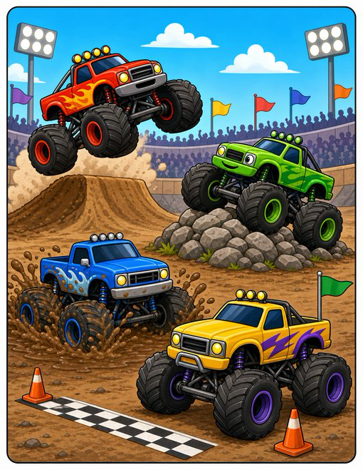 Monster Truck Coloring Pages