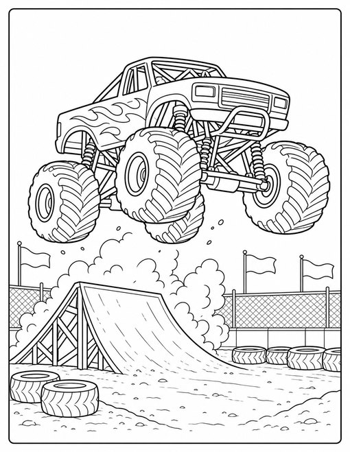 Monster Truck 007 Arena Ramp Jump