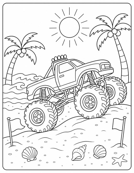 Monster Truck 010 Beach Dune Climb