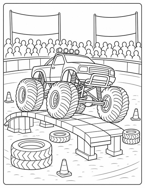 Monster Truck 015 Bridge Obstacle