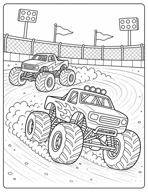 Monster Truck 016 Two Truck Race
