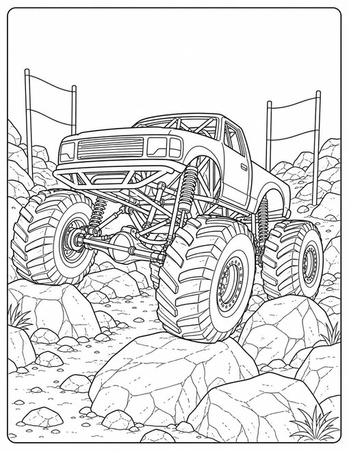 Monster Truck 019 Rock Crawl Suspension