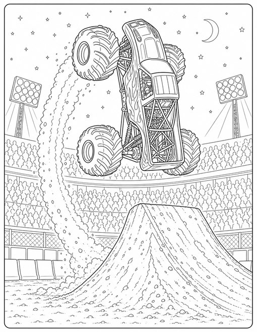 Monster Truck 021 Night Arena Backflip