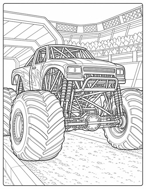 Monster Truck 023 Mechanical Closeup