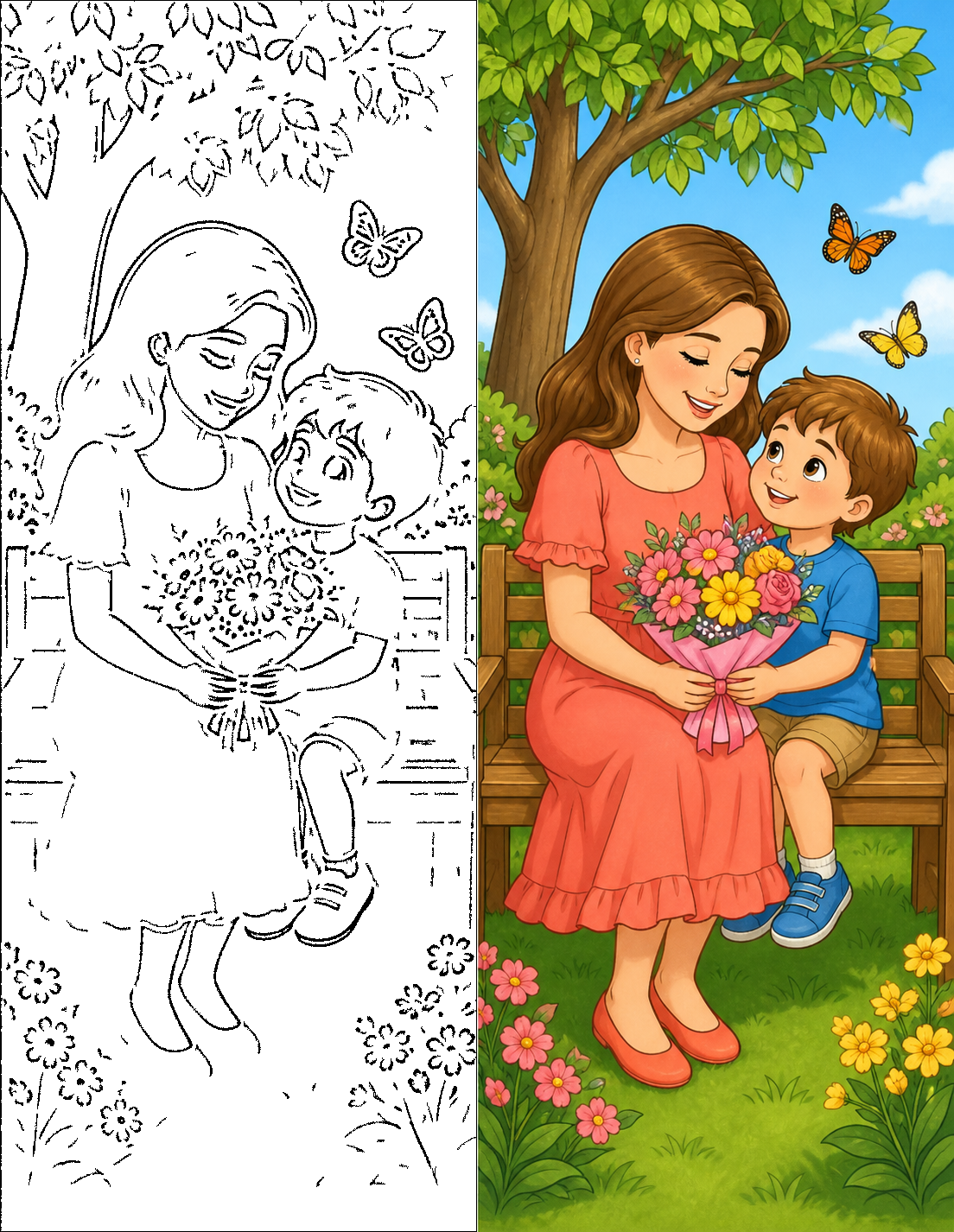Mothers Day Coloring Pages