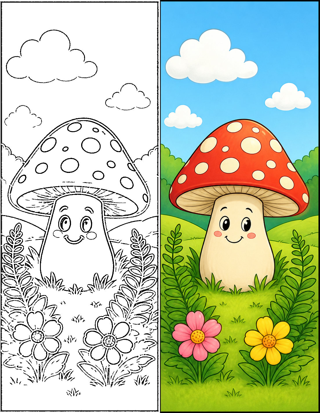 Mushroom Coloring Pages