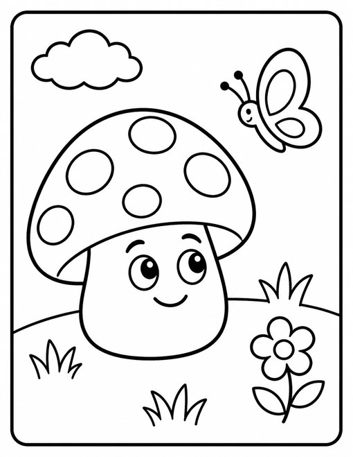 Mushroom Butterfly Friend