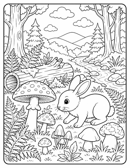 Rabbit Mushroom Forest
