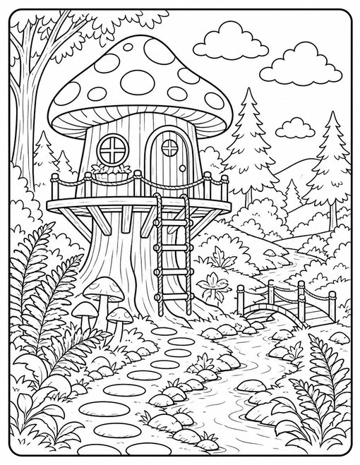 Mushroom Treehouse Path