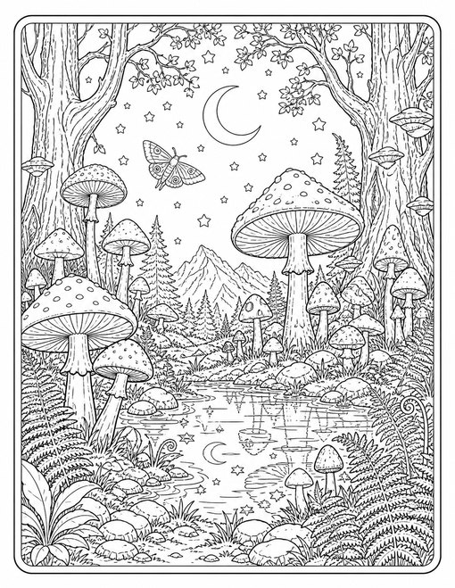 Mushroom Forest Night